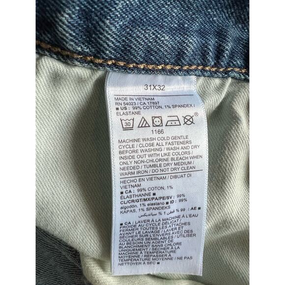 Old Navy Mens‎ Jeans Sz 31X32 31 waist 32 inseam Athletic Taper Medium Wash Flex - Picture 4 of 5